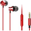 aiwa stereo 35mm in ear with remote and mic red estm 50rd photo
