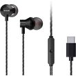aiwa stereo type c in ear with remote and mic black estm 50usb c bk photo