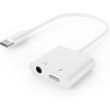 cablexpert usb type c plug to stereo 35mm audio adapter with extra socket white a cm 35fp 01 photo