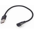 cablexpert angled 8 pin usb charging data cable 02m black cc usb2 amlml 02m photo