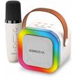 sonicgear iox k200 bluetooth 51 home karaoke portable speaker with wireless mic white ioxk200w photo