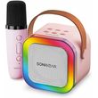 sonicgear iox k200 bluetooth 51 home karaoke portable speaker with wireless mic pink ioxk200p photo