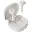 qcy air white semi ear tws earbuds quad mic enc multi point connection leather grain case photo