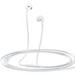 qcy lh1 white wired semi ear earphones w mic ios android type c 115m cable 20 20khz photo