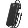 power bank foneng px106 225w 10000mah with 3 built in cables black photo