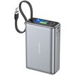 power bank foneng px132 65w 20000mah with 3 ports color display dark grey photo