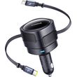 baseus car charger enjoyment max 60w 3a with type c lightning cable black photo