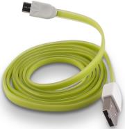 forever micro usb cable green silicone flat box photo