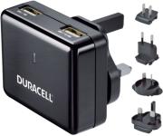 duracell worldwide charger dual usb 24a 1a black universal photo