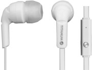 esperanza th109w stereo earphones with microphone titanum white photo