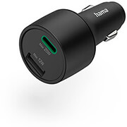 hama 201690 car charger usb c usb a power delivery pd qualcomm 32 watt black photo