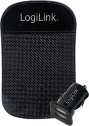 logilink pa0118 2 port usb car charger 5v 21a black anti slip mat black photo