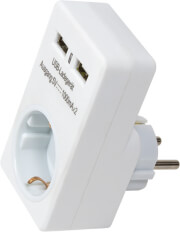 logilink pa0112 usb power socket adapter 2x usb ports 2x 1000ma