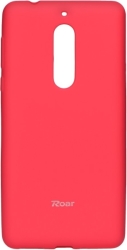 roar colorful jelly case for nokia 5 2017 hot pink photo