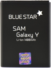blue star premium battery for samsung galaxy y s5360 wave y s5380 1400mah li ion photo
