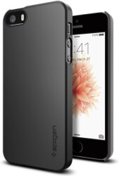 spigen thin fit back cover case for apple iphone 5s se black photo