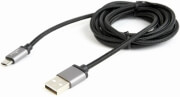 cablexpert ccb musb2b ambm 6 cotton braided micro usb cable with metal connectors 18m blister blac photo