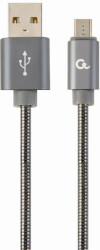 cablexpert cc usb2s ammbm 2m bg premium spiral metal micro usb charging data cable 2m metallic grey photo cablexpert cc usb2s ammbm 2m bg premium spiral metal micro usb charging data cable 2m metallic grey photo