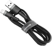 baseus cafule cable usb for lightning 24a 1m grey black photo