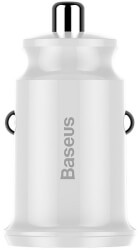 baseus grain car charger dual usb 5v 31a white photo