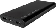 logilink pa0144 mobile power bank 15000mah 2x usb with qualcomm quick charge 20 black photo