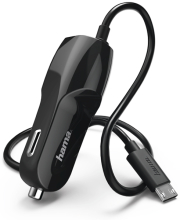 hama 173671 car charger micro usb 1 a black photo