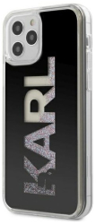 karl lagerfeld iphone 12 iphone 12 pro 61 klhcp12mklmlbk black hard case karl logo glitter photo