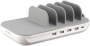 4smarts charging station family evo 63w with pd wireless charger and cables grey white photo 4smarts charging station family evo 63w with pd wireless charger and cables grey white photo