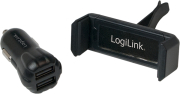 logilink pa0133 usb car charger mobile holder photo