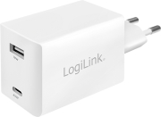 logilink pa0230 usb power socket adapter 1x usb c 1x usb a gan 48w photo