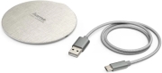 hama 183380 fc10 metal wireless charger cream white photo