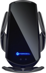 forcell hs1 15w car holder wireless charging automatic black photo