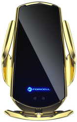 forcell hs1 15w car holder wireless charging automatic gold photo