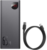 baseus adaman metal digital display quick charge power bank 20000mah 65w black photo baseus adaman metal digital display quick charge power bank 20000mah 65w black photo