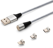 savio cl 156 usb magnetic cable 3 in 1 type c micro usb lightning 2m photo