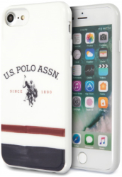 us polo original silicone case tricolore for apple iphone 8 apple iphone se 2020 white photo