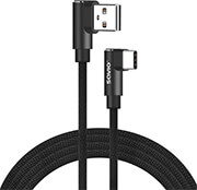 savio cl 164 reversible fast charging cable usb c  usb a 2m photo