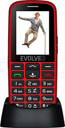 kinito evolveo easyphone eg with a charger stand red photo