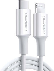 ugreen charging cable mfi us171 18w pd type c to lightning i6 white 1m 10493 3a photo