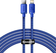 baseus crystal shine cable shine type c to lightning 2m 20w blue photo