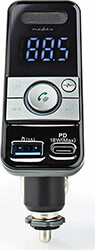 nedis catr130bk car fm transmitter bluetooth pro microphone noise cancelling microsd card slot hands photo