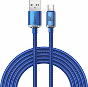 baseus crystal shine cable usb to type c 100w 5a 2m blue photo