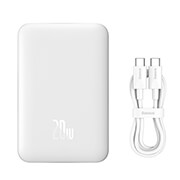 baseus powerbank magnetic mini 10000mah 20w white photo