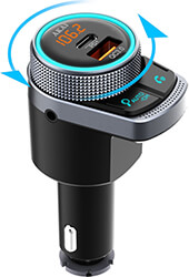 akai fmt 80bt fm transmitter kai fortistis me bluetooth fast charge usb usb type c photo