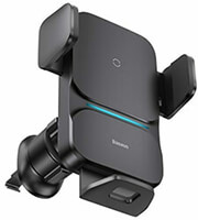 baseus wisdom wireless charging 15w air vent electric holder photo
