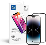 blue star tempered glass for apple iphone 14 pro 5d full cover black photo