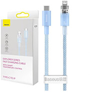 baseus fast charging cable usb c to lightning explorer series 1m 20w blue photo