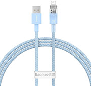 baseus fast charging cable explorer usb to lightning 24a 1m blue photo