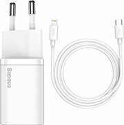 baseus super si quick charger 1c 20w cable type c to lightning iphone ipad 1m white photo