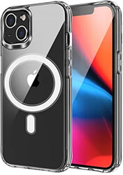 clear mag cover case with camera protection with magsafe for iphone 15 plus photo